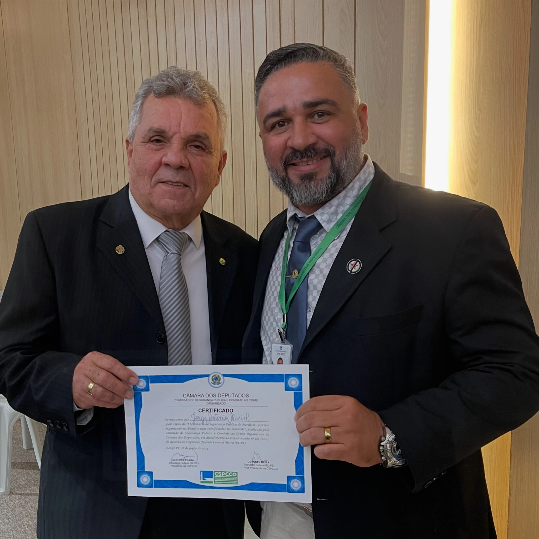 Pastor Capelão Jorge junto ao deputado Alberto Fraga